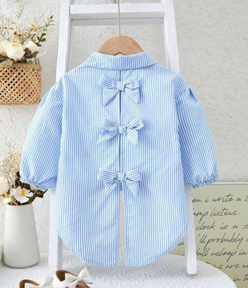 Sky Stripe Bow Back Shirt