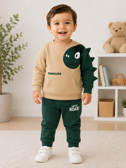 🦖 Little Dino Roar 2-Piece Tracksuit Set