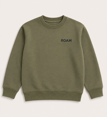 ROAM Essential Kids Sweatshirt – Olive Green